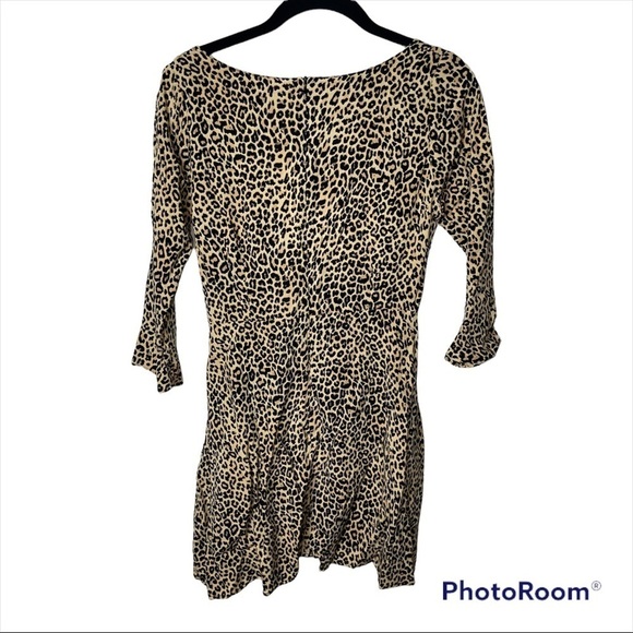 MOTEL x REVOLVE Triton Mini Dress Cheetah Print Size Small - Picture 3 of 5